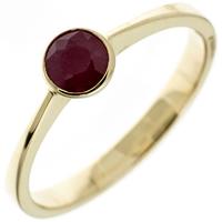 SIGO Damen Ring 333 Gold Gelbgold 1 Rubin rot Goldring