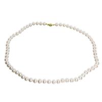 OSTSEE-SCHMUCK Perlenkette »Ingrid 6 - Gold 585 Gold 585/000 Süßwasserzuchtperle« (1-tlg)