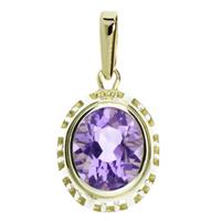 OSTSEE-SCHMUCK Kettenanhänger »Erna Gold 333/000 Amethyst« (1-tlg)