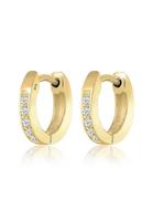 Elli Paar Creolen »Creolen Basic Diamant (0.10 ct) 375 Gelbgold«