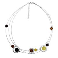 OSTSEE-SCHMUCK Collier »Elska Silber 925/000 Bernstein« (2-tlg)