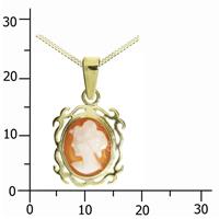 OSTSEE-SCHMUCK Kette mit Anhänger »Konstanze Gold 333/000 Gemme« (2-tlg)