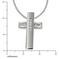 goldmaid Collier Silber 925 klare Zirkonia Kanalfassung Kreuz