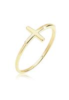 Elli Fingerring »Kreuz Symbol Trend Blogger 375 Gelbgold«