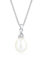 Elli Perlenkette »Swarovski Kristalle Süßwasserzuchtperle Silber«