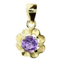 OSTSEE-SCHMUCK Kettenanhänger »Pia Gold 333/000 Amethyst« (1-tlg)