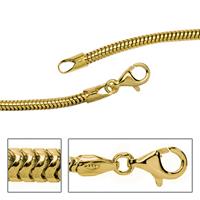 SIGO Schlangenkette aus 333 Gelbgold 2,4 mm 42 cm Gold Kette Halskette Goldkette