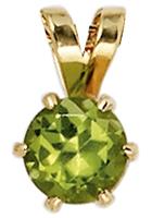 Jobo Kettenanhänger, 585 Gold mit Peridot