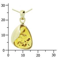 OSTSEE-SCHMUCK Kette mit Anhänger »Jeska 28 mm Gold 333/000 Bernstein« (2-tlg)