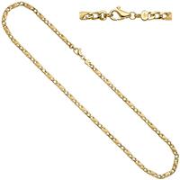 SIGO Halskette Kette 585 Gold Gelbgold teil matt 50 cm Goldkette Karabiner