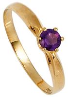 Jobo Goldring, 585 Gold mit Amethyst