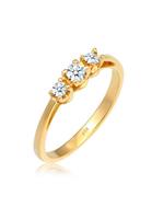 Diamore Diamantring »Verlobungsring Trio Diamant 0.22 ct. 585 Gelbgold«