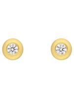 Adelia´s Paar Ohrstecker »Gold 14 k (585) Ohrringe - Ohrstecker«, 14 k 585 Gelbgold mit Brillant Ø 4.2 mm