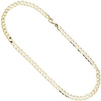 SIGO Panzerkette 333 Gelbgold 6,6 mm 45 cm Gold Kette Halskette Goldkette Karabiner