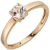 SIGO Damen Ring 585 Gold Rotgold 1 Morganit rosa Goldring Morganitring