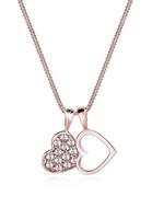 Elli Collierkettchen »Herz Duo Funkelnd Swarovski Kristalle 925 Silber«