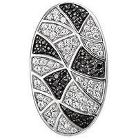 sigo Anhänger oval 925 Sterling Silber 95 Zirkonia Silberanhänger