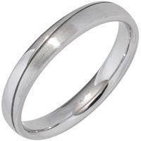 SIGO Partner Ring 925 Sterling Silber rhodiniert mattiert Silberring