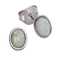 Vivance Ohrstecker »925/- Sterling Silber synth. Opal«