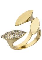 Jobo Fingerring, offen 333 Gold mit 40 Zirkonia