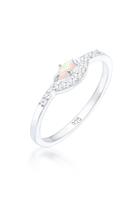 Elli Fingerring »Vintage Design Zirkonia Marquise Opal 925er Silber«