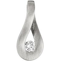 sigo Anhänger Tropfen 950 Platin matt 1 Diamant Brillant 0,09ct. Platinanhänger