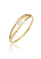 Diamore Diamantring »Verlobung Wellen Diamant (0.06 ct) 585 Gelbgold«