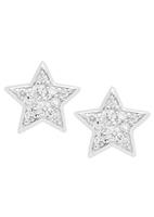 Fossil Paar Ohrstecker »Sterling Glitz Star, Sterne, JFS00152«, mit Zirkonia
