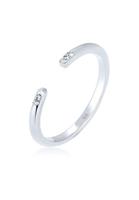 Elli Fingerring »Minimal Geo Swarovski Kristalle 925 Silber«