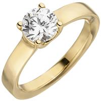 SIGO Damen Ring 585 Gold Gelbgold 1 Diamant Brillant 1,0 ct. Diamantring Solitär