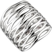 SIGO Damen Ring breit 925 Sterling Silber rhodiniert Silberring