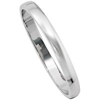 sigo Armreif Armband oval 925 Sterling Silber Silberarmreif Kastenschloss