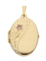 Adelia´s Kettenanhänger »Gold 14 k (585) Medaillon Anhänger«, 14 k 585 Gelbgold