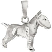 sigo Anhänger Bullterrier Hund 925 Sterling Silber matt Silberanhänger