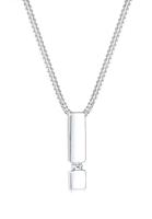 Elli DIAMONDS Dames Staaf Hanger Diamant (0.03 ct.) in 925 Sterling Zilver Wit