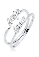 Elli Ring »Hope Love Swarovski Kristalle 925 Silber«