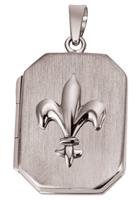 Firetti Medallionanhänger »Fleur de Lis, rhodiniert, matt«
