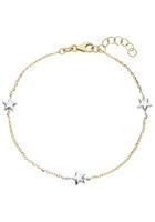Jobo Armband »Sterne«, 375 Gold bicolor 18 cm
