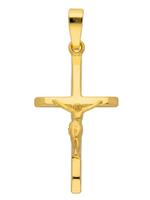 Adelia´s Kettenanhänger »Gold 14 k (585) Kreuz Anhänger«, Korpus 14 k 585 Gelbgold