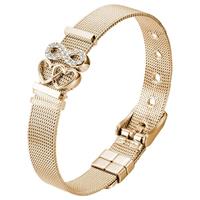 Heideman Armband »Milanaise gold«, mit Charms Herzchen und Unendlichkeitszeichen