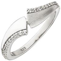 SIGO Damen Ring 925 Sterling Silber 24 Zirkonia Silberring