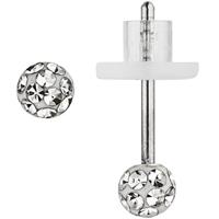 SIGO Ohrstecker Kugel Edelstahl mit SWAROVSKI ELEMENTS Ohrringe Kugelohrstecker