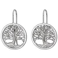 sigo Ohrhänger Baum 925 Sterling Silber 14 Zirkonia Ohrringe Silberohrringe