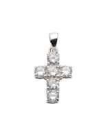 Adelia´s Kettenanhänger »Silber 925 Sterling Silver Kreuz Anhänger«, 925 Sterling Silber mit Zirkonia