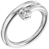 SIGO Damen Ring 925 Sterling Silber 1 Zirkonia Silberring