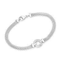 Smart Jewel Armband »elegant mit Zirkonia, Silber 925«