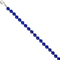 sigo Halskette Edelsteinkette Lapislazuli blau 45 cm Kette Verschluss 925 Silber