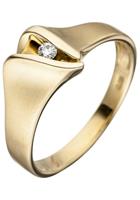 Jobo Diamantring, 585 Gold mit Diamant