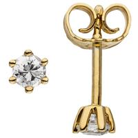 sigo Ohrstecker 585 Gold Gelbgold 2 Diamanten Brillanten 0,14 ct. Ohrringe