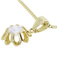 OSTSEE-SCHMUCK Kette mit Anhänger »Pia Gold 333/000 Zirkonia« (2-tlg)